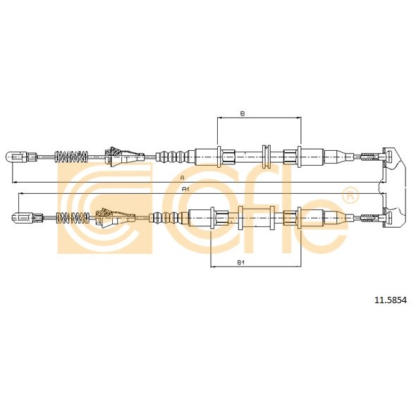 Слика на Сајла за рачна кочница COFLE 11.5854 за Opel Kadett E Convertible 1.6 i - 82 коњи бензин