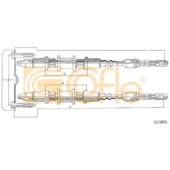 Слика на Сајла за рачна кочница COFLE 11.5855 за Opel Astra F Estate 2.0 i 16V - 150 коњи бензин