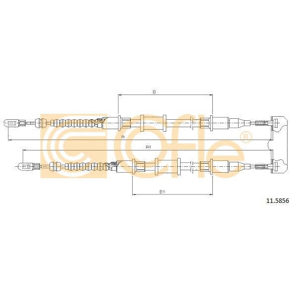 Слика на Сајла за рачна кочница COFLE 11.5856 за Opel Astra F Estate 2.0 i 16V - 150 коњи бензин