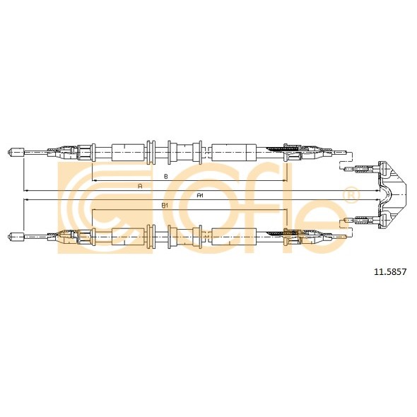 Слика на Сајла за рачна кочница COFLE 11.5857 за Opel Astra G Coupe 2.0 16V Turbo - 190 коњи бензин