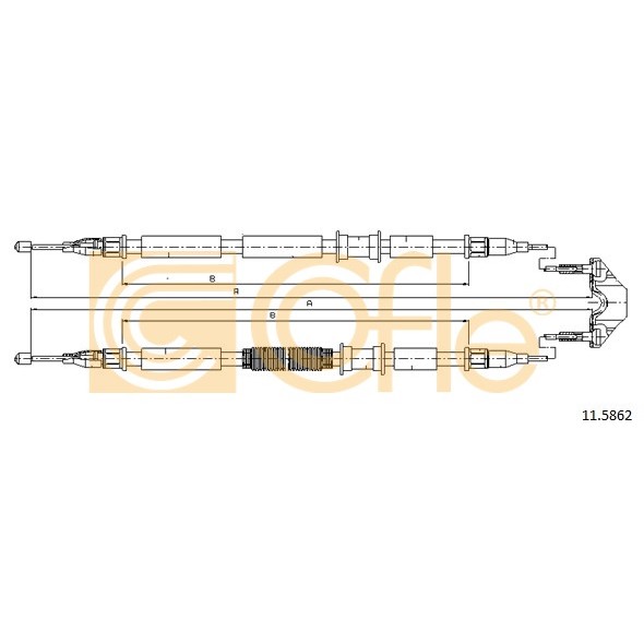 Слика на Сајла за рачна кочница COFLE 11.5862 за Opel Astra G Saloon 1.6 16V - 101 коњи бензин