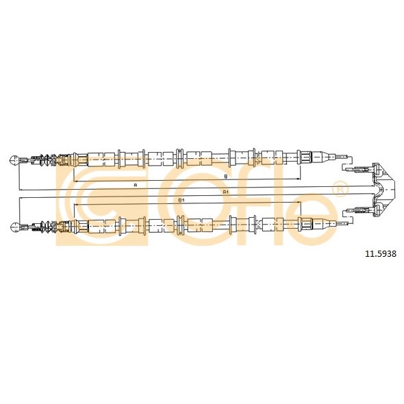 Слика на Сајла за рачна кочница COFLE 11.5938 за Opel Astra G Coupe 2.0 16V Turbo - 190 коњи бензин