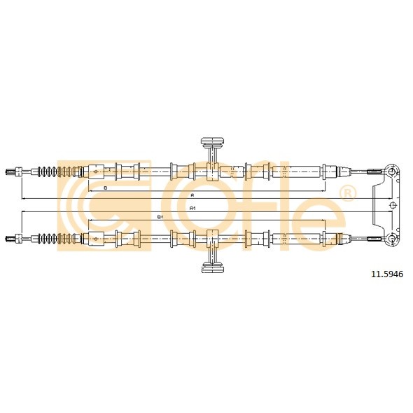 Слика на Сајла за рачна кочница COFLE 11.5946 за Opel Signum 1.9 CDTI - 100 коњи дизел