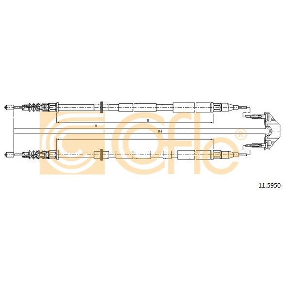 Слика на Сајла за рачна кочница COFLE 11.5950 за Opel Astra H Hatchback 1.8 - 125 коњи бензин