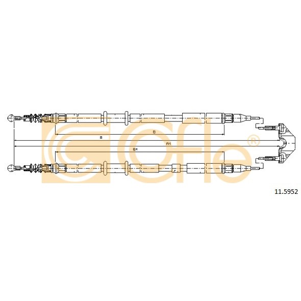 Слика на Сајла за рачна кочница COFLE 11.5952 за Opel Astra H GTC 1.7 CDTI - 110 коњи дизел