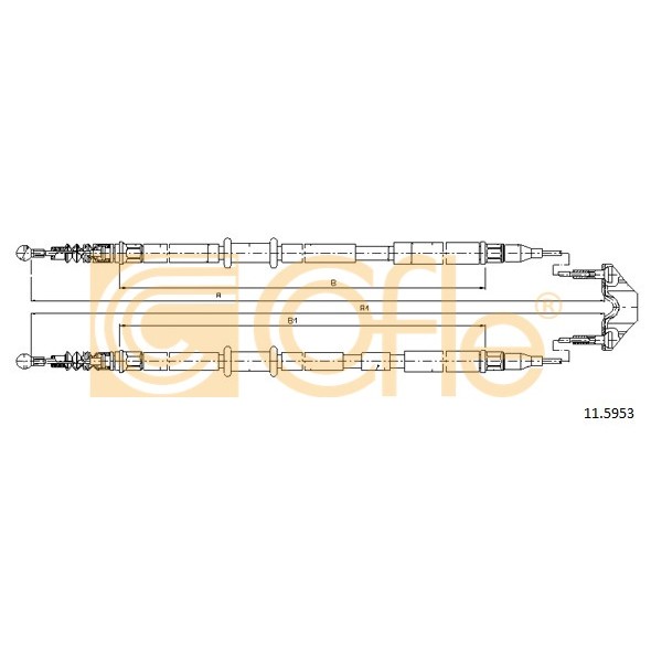 Слика на Сајла за рачна кочница COFLE 11.5953 за Opel Astra H Van 1.7 CDTI - 110 коњи дизел