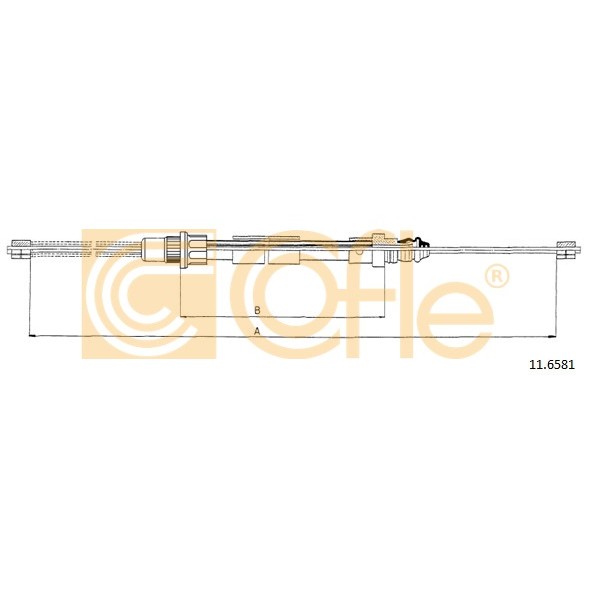 Слика на Сајла за рачна кочница COFLE 11.6581 за Renault Clio 1.9  D (B/C/S576, B/C/S57L) - 64 коњи дизел