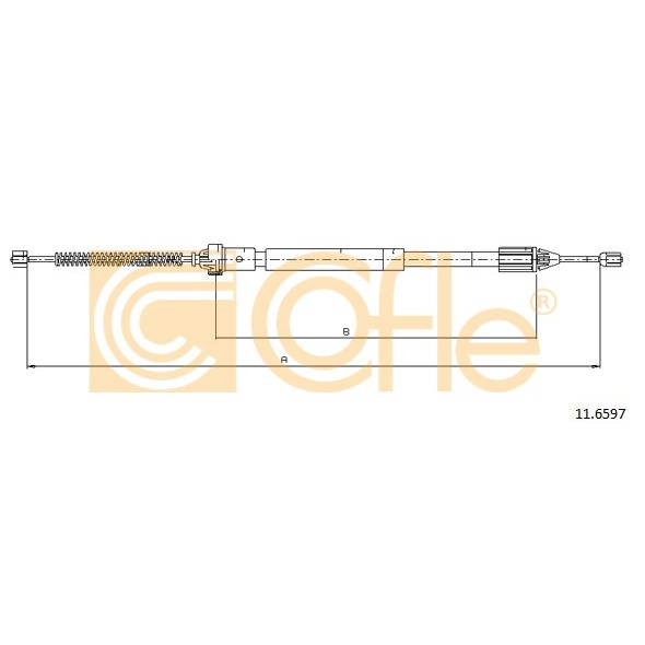 Слика на Сајла за рачна кочница COFLE 11.6597 за Renault Clio 2 1.9 D (B/CB0E) - 64 коњи дизел