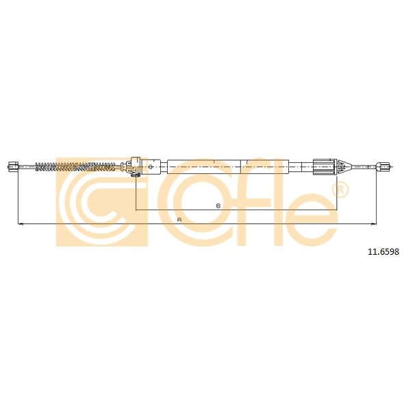 Слика на Сајла за рачна кочница COFLE 11.6598 за Renault Clio 2 1.6 Hi-Flex (CB0H) - 117 коњи Бензин/Етанол