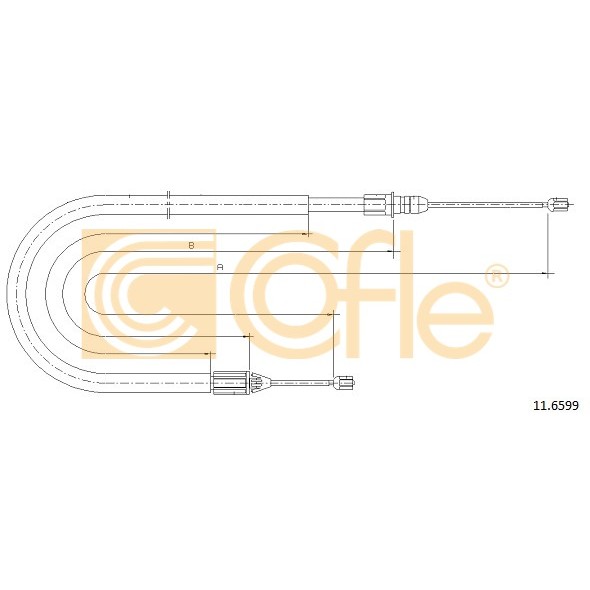 Слика на Сајла за рачна кочница COFLE 11.6599 за Renault Clio 2 1.4 16V (B/CB0P) - 98 коњи бензин