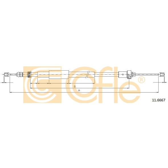 Слика на Сајла за рачна кочница COFLE 11.6667 за Renault Clio Grandtour 1.5 dCi (KR0H) - 106 коњи дизел