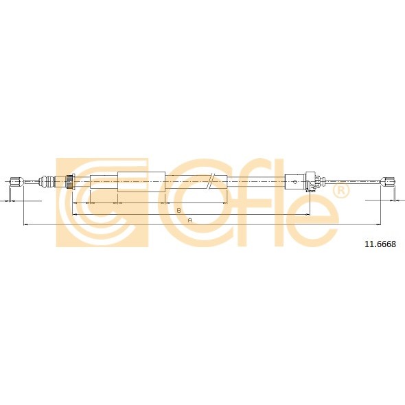 Слика на Сајла за рачна кочница COFLE 11.6668 за Renault Clio Grandtour 1.5 dCi - 75 коњи дизел