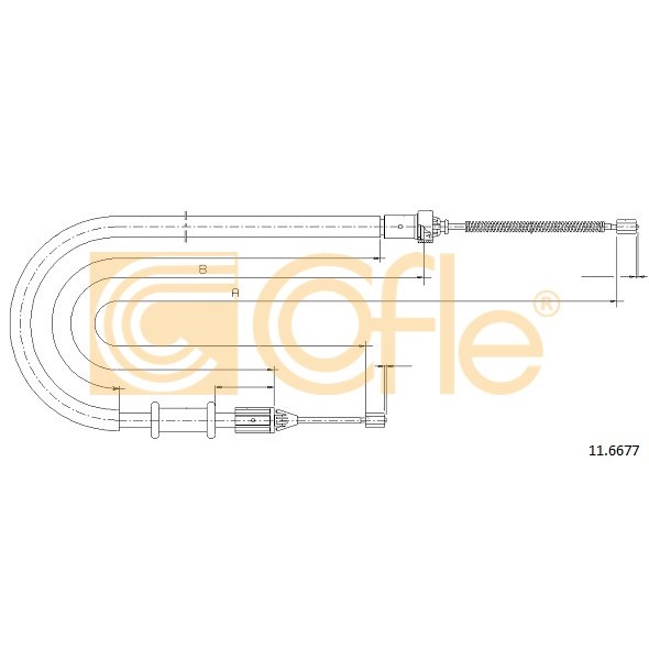 Слика на Сајла за рачна кочница COFLE 11.6677 за Nissan Kubistar Box 1.5 dCi - 61 коњи дизел