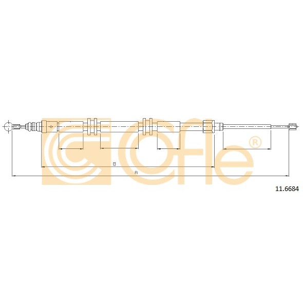 Слика на Сајла за рачна кочница COFLE 11.6684 за Renault Kangoo (KW0-1) 1.5 dCi 110 - 110 коњи дизел