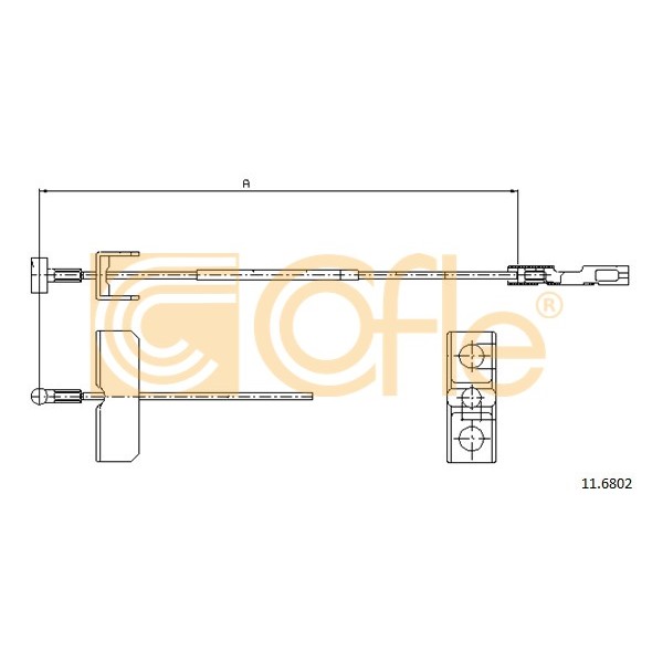 Слика на Сајла за рачна кочница COFLE 11.6802 за Nissan Primastar Van (X83) dCi 100 - 101 коњи дизел