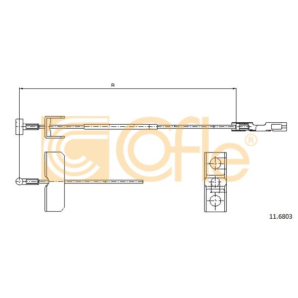 Слика на Сајла за рачна кочница COFLE 11.6803 за Renault Trafic 2 Bus (JL) 1.9 dCI 80 (JL0B) - 82 коњи дизел