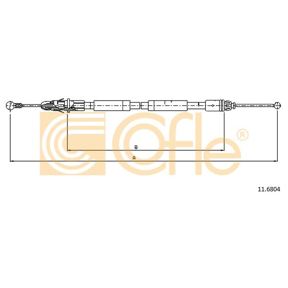 Слика на Сајла за рачна кочница COFLE 11.6804 за Opel Vivaro Box (F7) 1.9 DTI - 101 коњи дизел