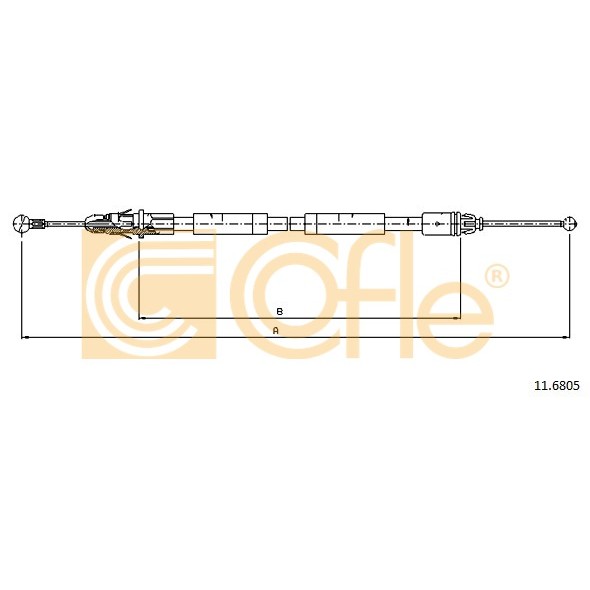 Слика на Сајла за рачна кочница COFLE 11.6805 за Opel Vivaro Box (F7) 1.9 DTI - 101 коњи дизел