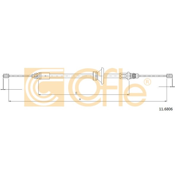 Слика на Сајла за рачна кочница COFLE 11.6806 за Opel Vivaro Box (F7) 1.9 DTI - 101 коњи дизел