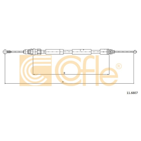 Слика на Сајла за рачна кочница COFLE 11.6807 за Opel Vivaro Box (F7) 1.9 DTI - 101 коњи дизел