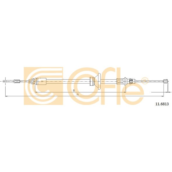 Слика на Сајла за рачна кочница COFLE 11.6813 за Opel Vivaro Box (F7) 1.9 DTI - 101 коњи дизел