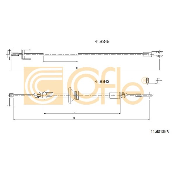 Слика на Сајла за рачна кочница COFLE 11.6813KB за Opel Vivaro Platform (E7) 2.0 16V - 120 коњи бензин