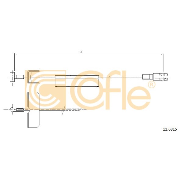 Слика на Сајла за рачна кочница COFLE 11.6816 за Renault Trafic 2 Van (FL) 2.5 dCi 135 (FL0D) - 135 коњи дизел