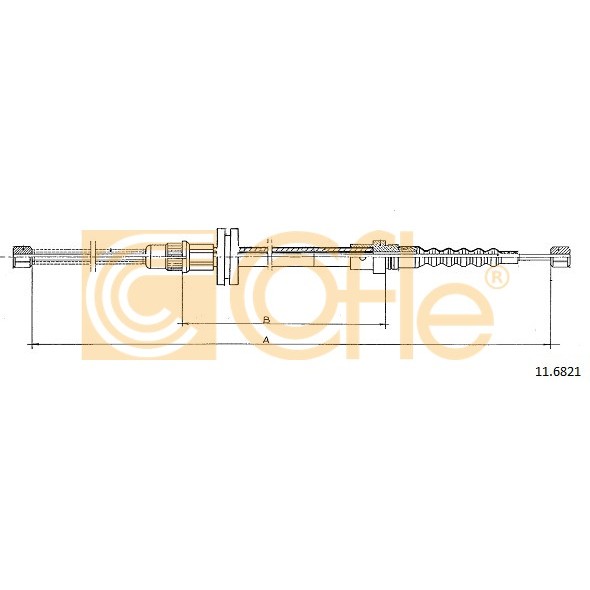 Слика на Сајла за рачна кочница COFLE 11.6821 за Renault Master Platform (P) 2.4 D - 71 коњи дизел