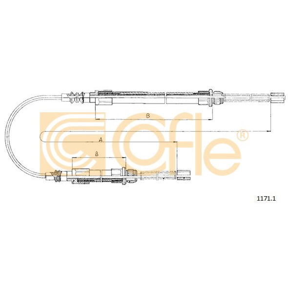 Слика на Сајла за рачна кочница COFLE 1171.1 за Fiat Ducato Panorama 290 1.9 D - 71 коњи дизел