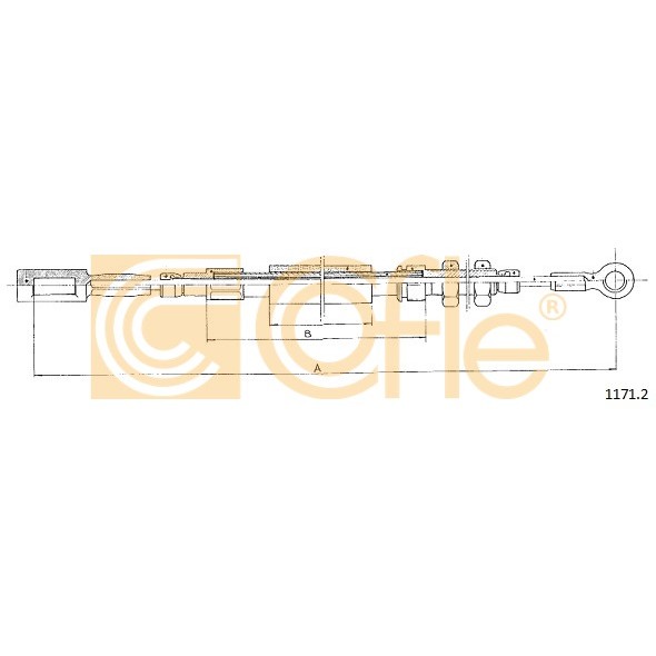 Слика на Сајла за рачна кочница COFLE 1171.2 за Fiat Ducato Panorama 290 1.9 D - 71 коњи дизел