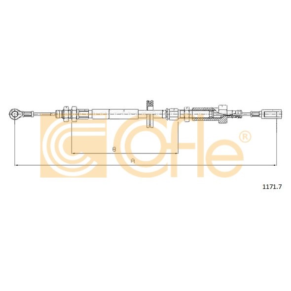 Слика на Сајла за рачна кочница COFLE 1171.7 за Fiat Ducato BOX 230L 2.5 TD - 109 коњи дизел