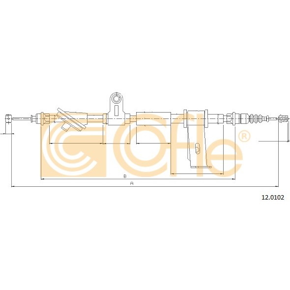 Слика на Сајла за рачна кочница COFLE 12.0102 за Alfa Romeo 159 Sedan 2.4 JTDM - 200 коњи дизел