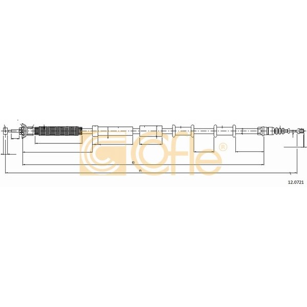 Слика на Сајла за рачна кочница COFLE 12.0721 за Fiat Punto Evo 1.3 D Multijet - 84 коњи дизел