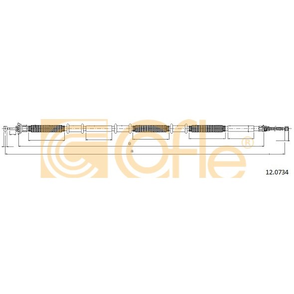 Слика на Сајла за рачна кочница COFLE 12.0734 за Fiat Doblo 119 1.9 D Multijet - 120 коњи дизел