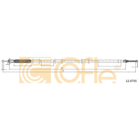 Слика на Сајла за рачна кочница COFLE 12.0735 за Fiat Doblo 119 1.9 D Multijet - 120 коњи дизел