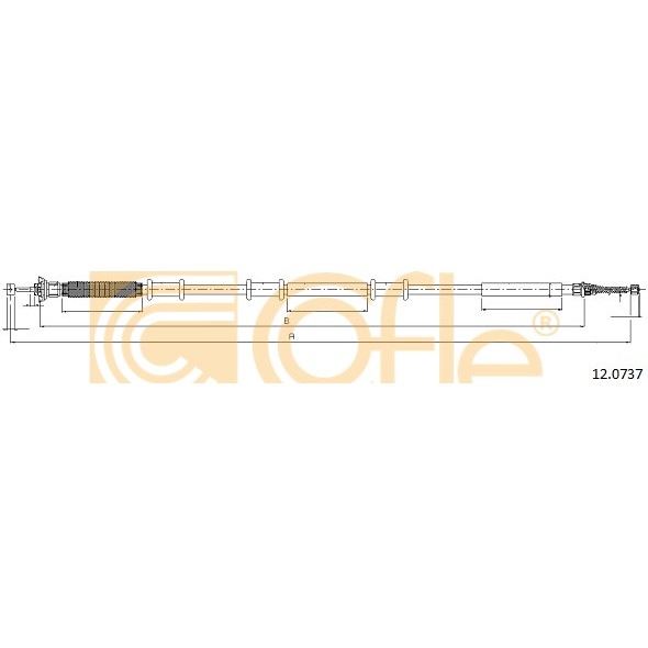 Слика на Сајла за рачна кочница COFLE 12.0737 за Fiat Doblo Cargo 223 1.2 (223ZXA1A) - 65 коњи бензин