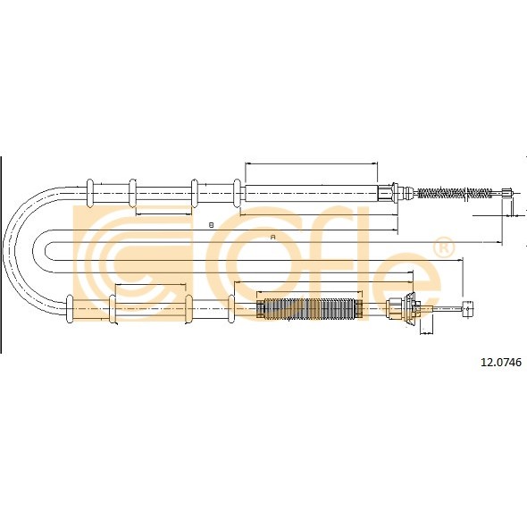 Слика на Сајла за рачна кочница COFLE 12.0746 за Fiat Doblo 152 2.0 D Multijet - 135 коњи дизел