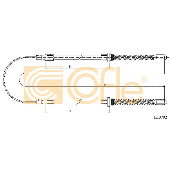 Слика на Сајла за рачна кочница COFLE 12.3702 за камион Iveco Daily 1 Box 35-8 (14934104, 14934111, 14934204, 14934205, 14934211, 1493 - 84 коњи дизел