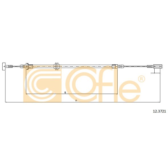 Слика на Сајла за рачна кочница COFLE 12.3721 за камион Iveco Daily Box 2006 35C10, 35S10 - 95 коњи дизел