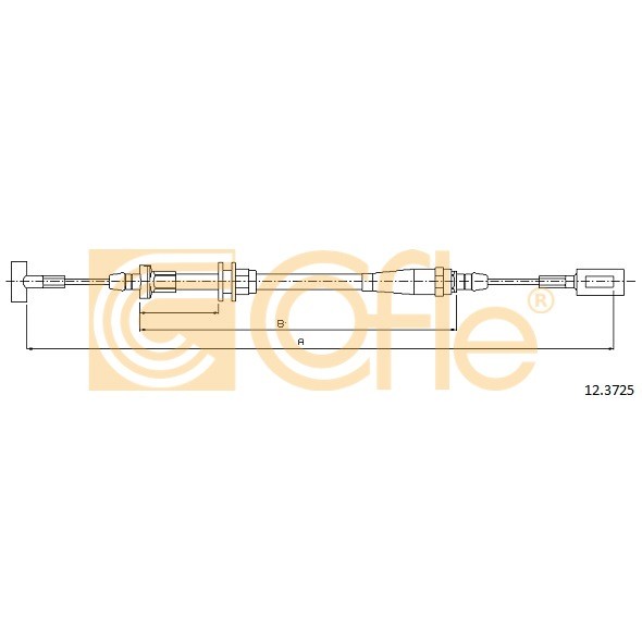 Слика на Сајла за рачна кочница COFLE 12.3725 за камион Iveco Daily Box 2006 35C14 GV, 35C14 GV/P, 35S14 GV, 35S14 GV/P - 136 коњи компресиран природен газ (метан)