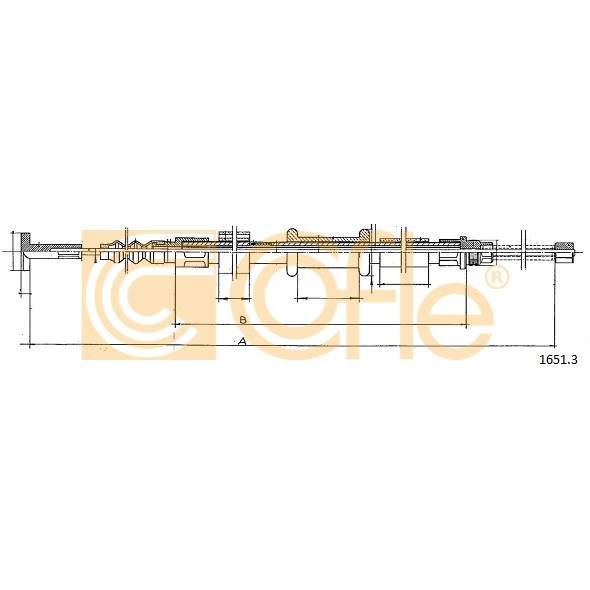 Слика на Сајла за рачна кочница COFLE 1651.3 за Fiat Tempra SW 159 1.8 i.e. (159.AN) - 110 коњи бензин