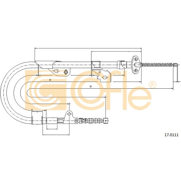 Слика на Сајла за рачна кочница COFLE 17.0111 за Nissan Vanette Bus (KC120) 2.0 D - 58 коњи дизел