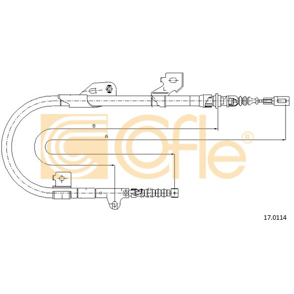 Слика на Сајла за рачна кочница COFLE 17.0114 за камион Iveco Daily 1 Box 35-8 (14934104, 14934111, 14934204, 14934205, 14934211, 1493 - 84 коњи дизел