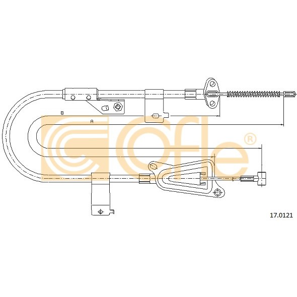 Слика на Сајла за рачна кочница COFLE 17.0121 за Nissan Almera Hatchback (N16) 1.8 - 116 коњи бензин