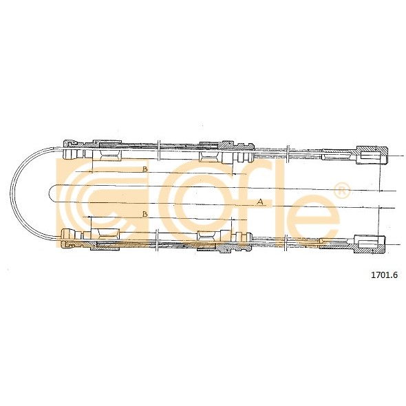 Слика на Сајла за рачна кочница COFLE 1701.6 за камион Iveco Daily 1 Box 49-10 V (10354204, 10354211, 10354212, 10354217...) - 92 коњи дизел