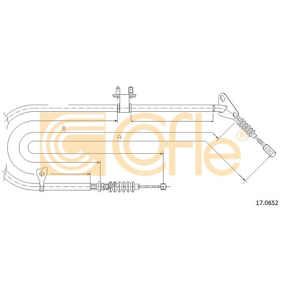 Слика на Сајла за рачна кочница COFLE 17.0652 за Mazda 323 C (BG) 1.3 16V - 73 коњи бензин