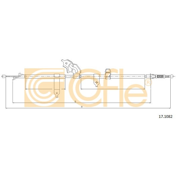 Слика на Сајла за рачна кочница COFLE 17.1082 за Toyota Yaris (P13) 1.3 4WD - 95 коњи бензин