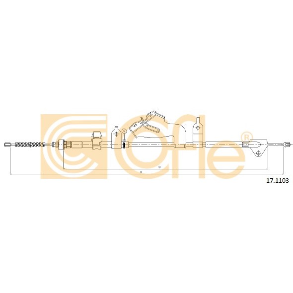 Слика на Сајла за рачна кочница COFLE 17.1103 за Toyota Yaris (P13) 1.0 - 69 коњи бензин