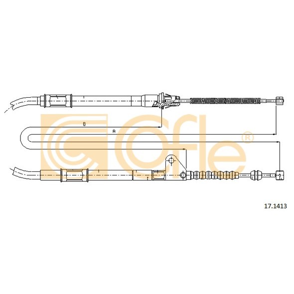 Слика на Сајла за рачна кочница COFLE 17.1413 за Toyota Avensis Liftback (T22) 1.6 VVT-i - 110 коњи бензин