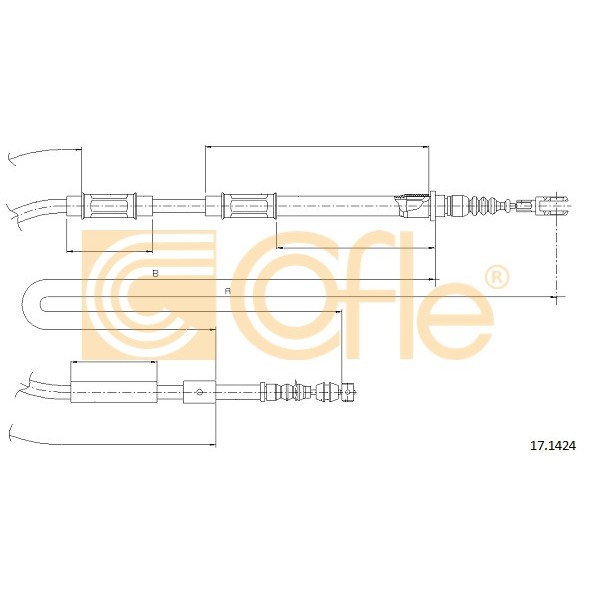 Слика на Сајла за рачна кочница COFLE 17.1424 за Toyota Corolla Liftback (E11) 1.6 (AE111_) - 110 коњи бензин